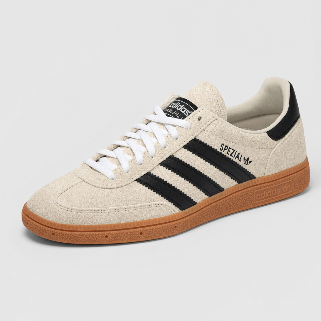 Adidas Handball Spezial - Cream / Core Black – преден кос приказ