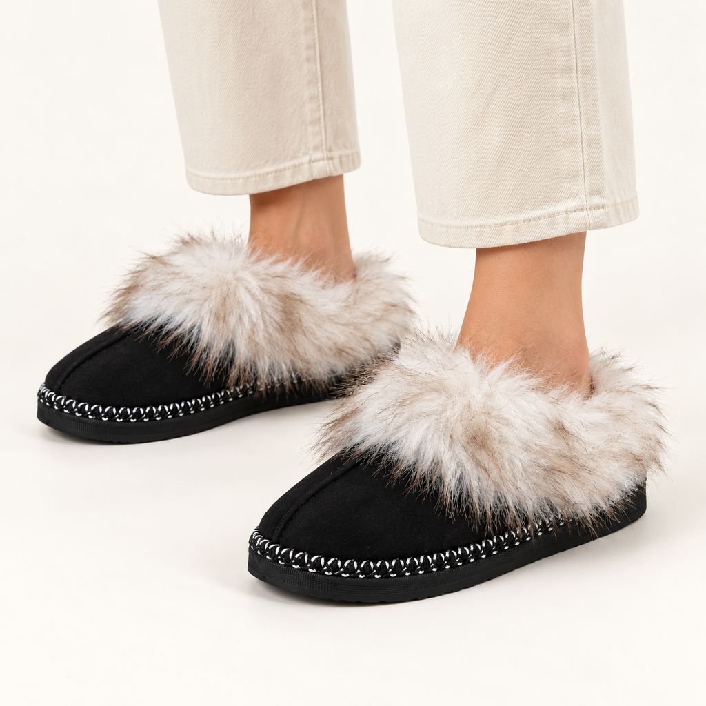 Cozy Fur - Black — на нозе