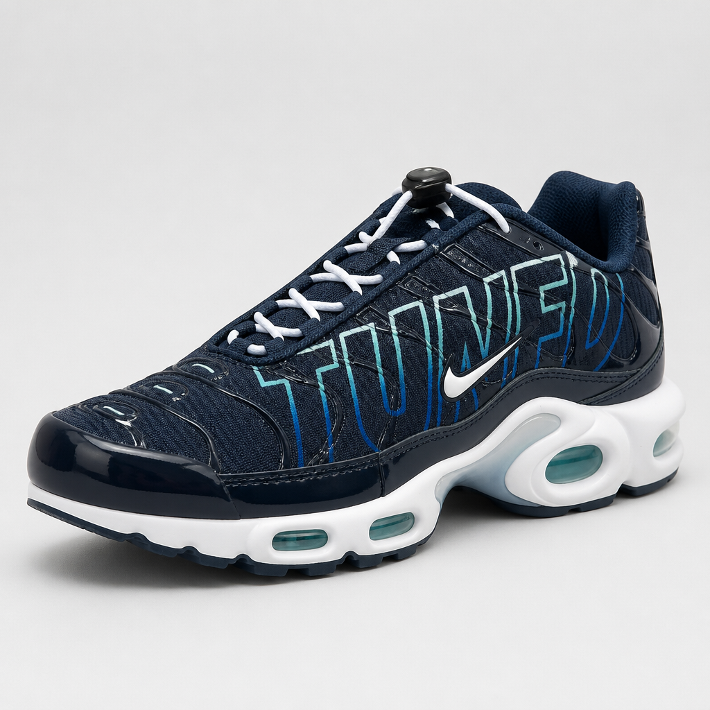 Nike Air Max Plus Tuned Air Obsidian темно сини патики - агол однапред лево