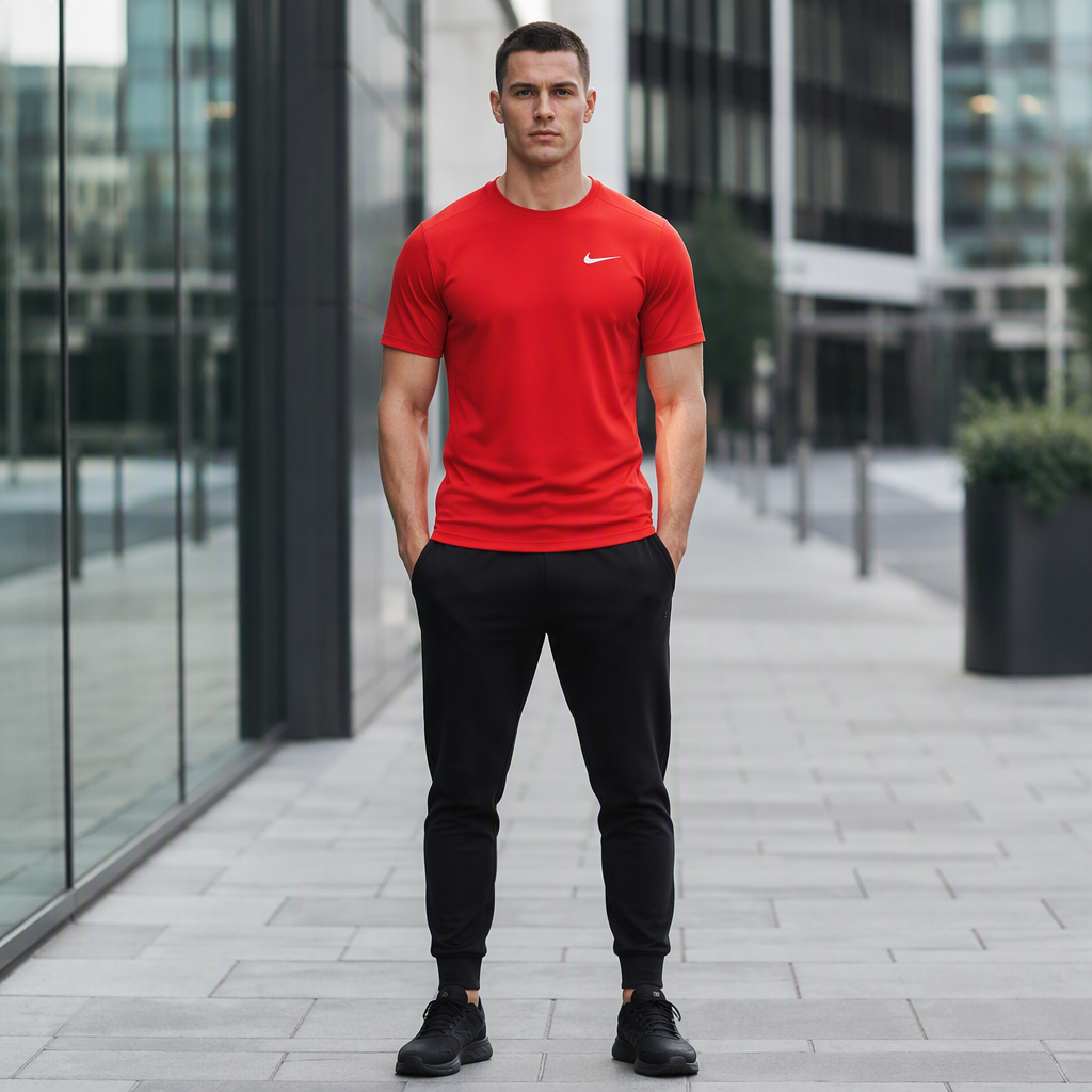 Nike Dri-FIT Miler University Red - lifestyle во град