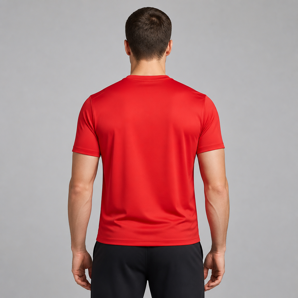 Nike Dri-FIT Miler University Red - задна страна на модел