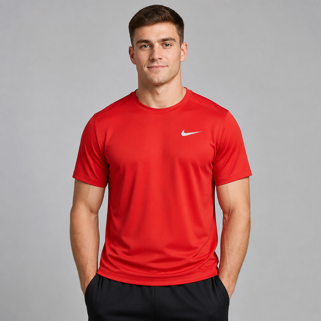 Nike Dri-FIT Miler University Red - предна страна на модел
