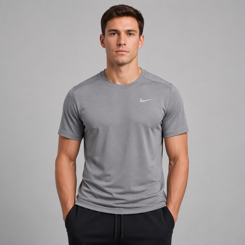Nike Dri-FIT Miler Smoke Grey - предна страна на модел