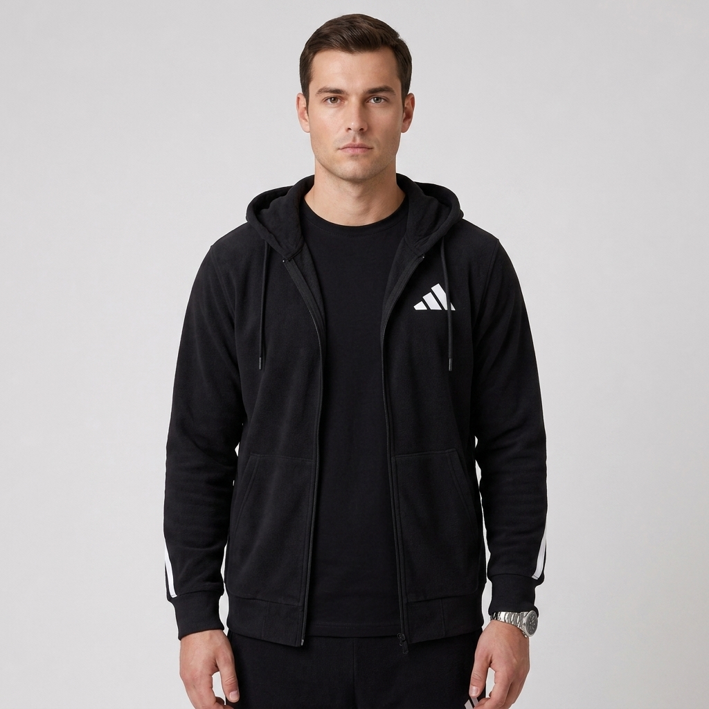 Adidas машки комплет тренерка црна - детаљ