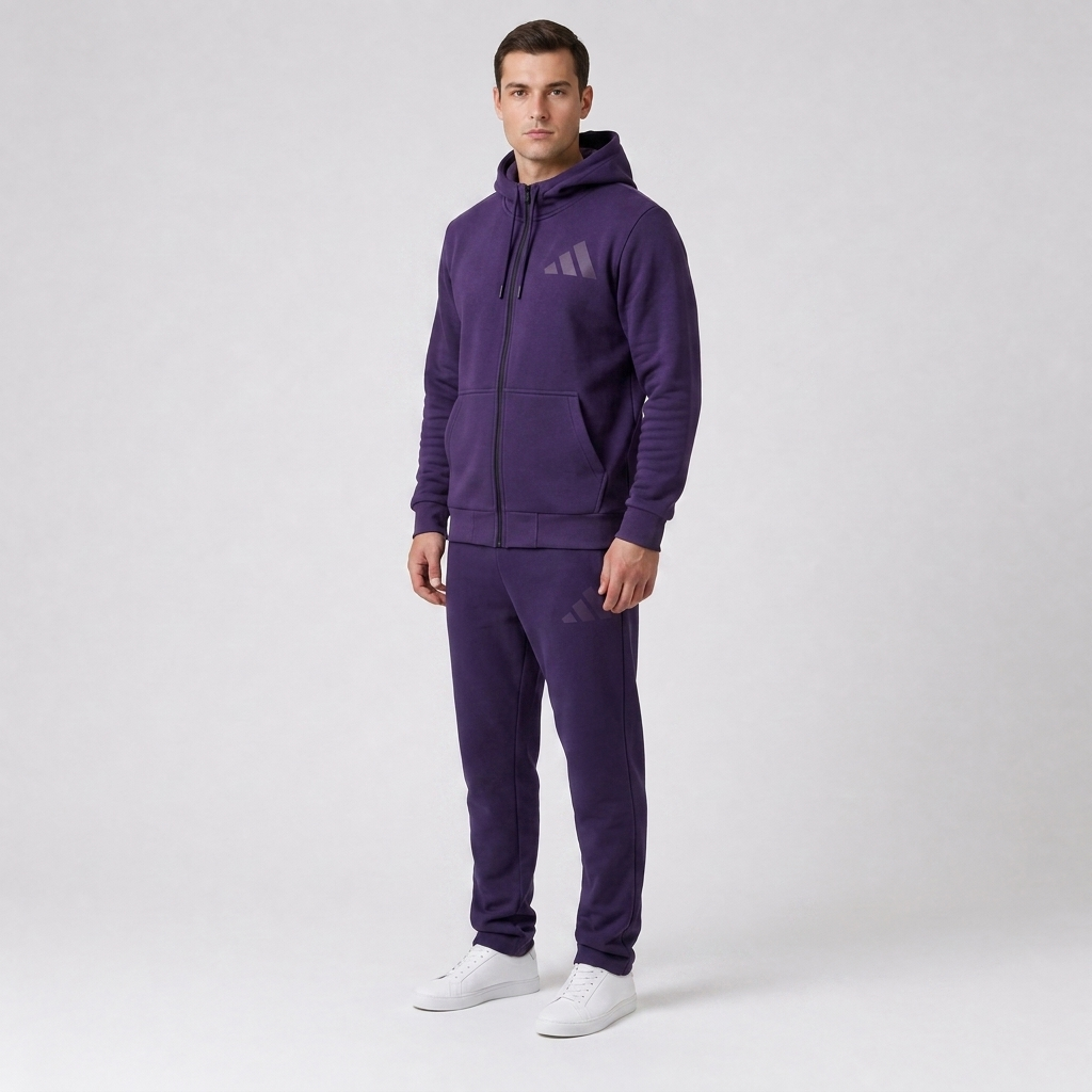 Adidas машки комплет тренерка виолетова - три четвртини