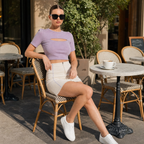 Женски комплет лила маица со кремаста сукња - lifestyle