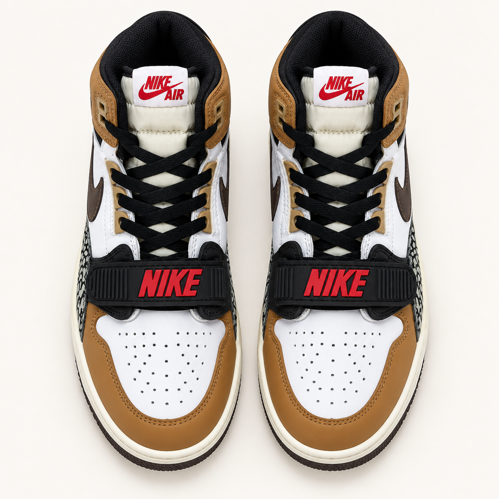 Jordan Legacy 312 High - White / Tan — поглед одозгора