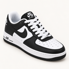 Nike Air Force 1 - Black / White — преден агол