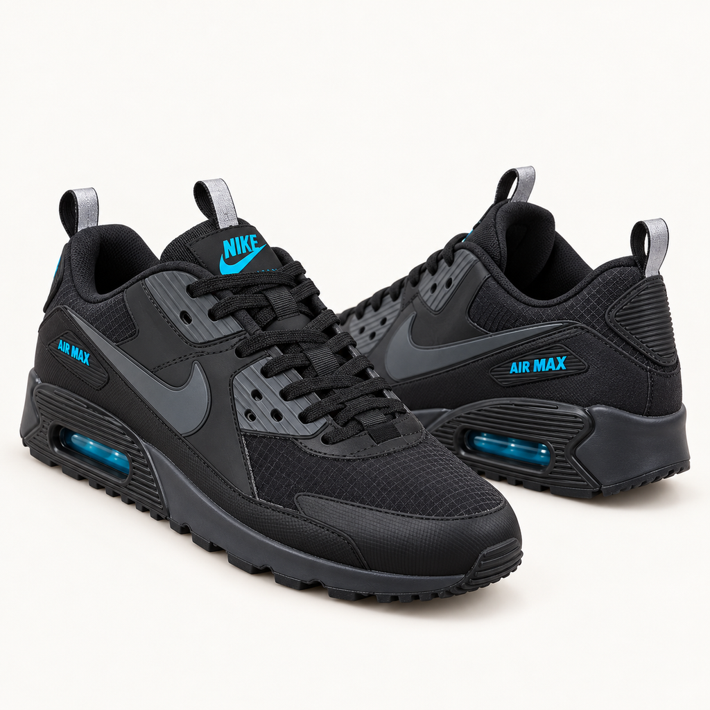 Nike Air Max 90 Drift - Black / Blue — пар во студио