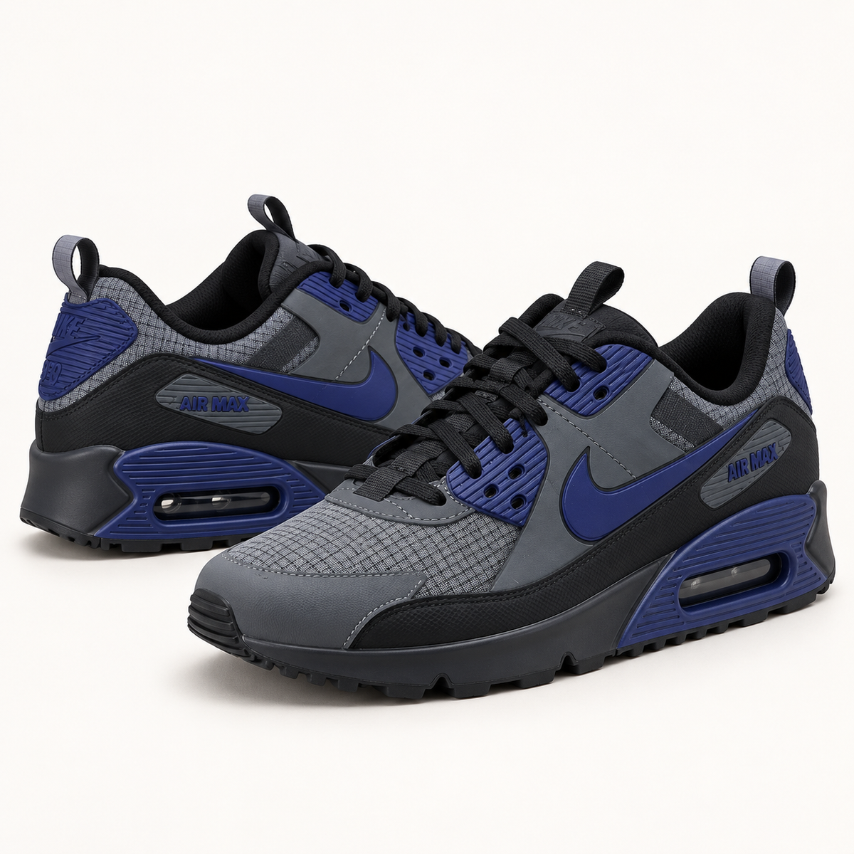 Nike Air Max 90 Drift - Grey / Indigo — пар во студио