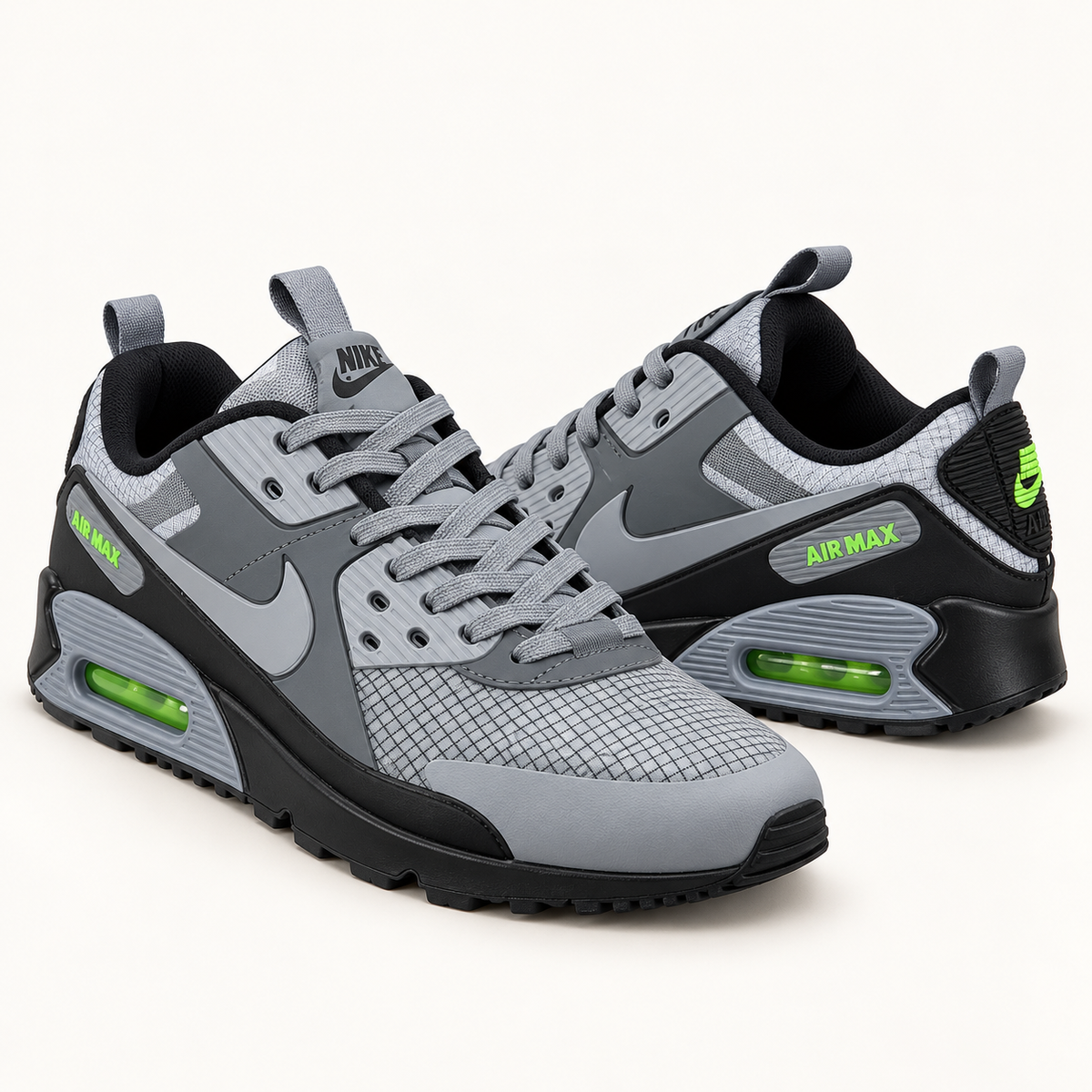 Nike Air Max 90 Drift - Grey / Volt — пар во студио