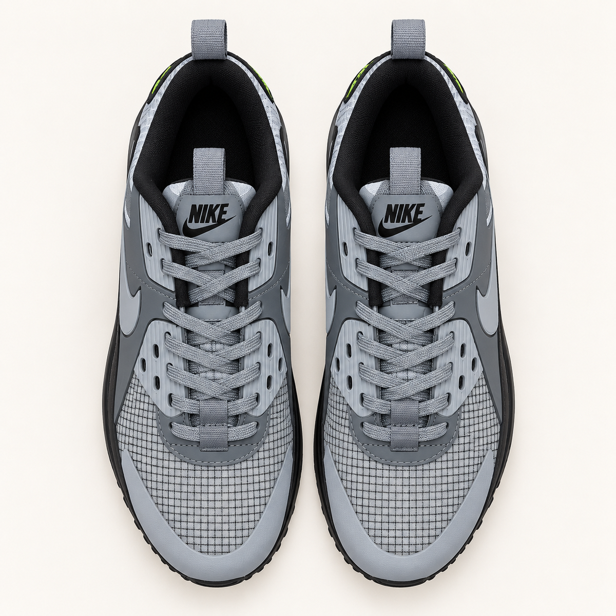 Nike Air Max 90 Drift - Grey / Volt — поглед одозгора