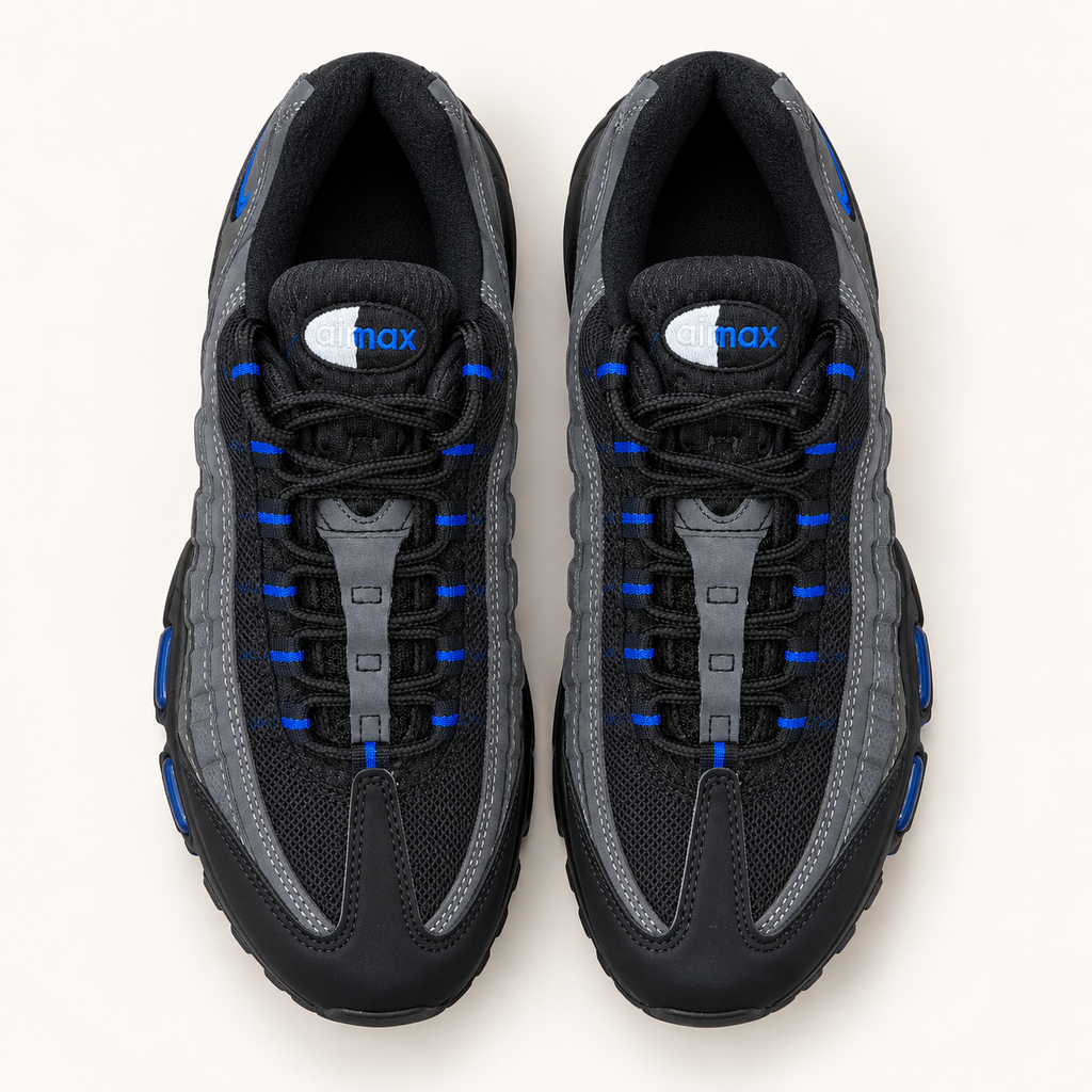 Nike Air Max 95 - Black / Grey / Blue — поглед одозгора