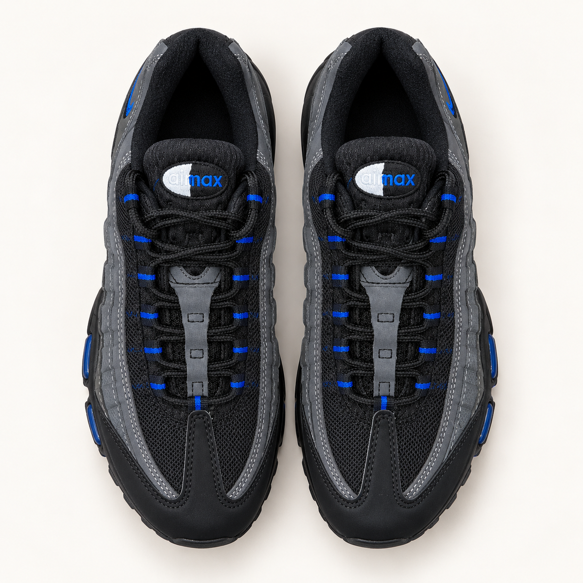 Nike Air Max 95 - Black / Grey / Blue — поглед одозгора