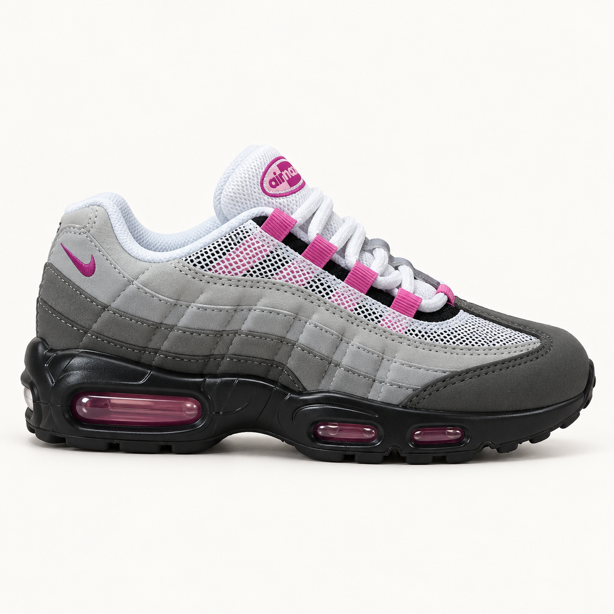Nike Air Max 95 Kids - Grey / Pink — страничен поглед