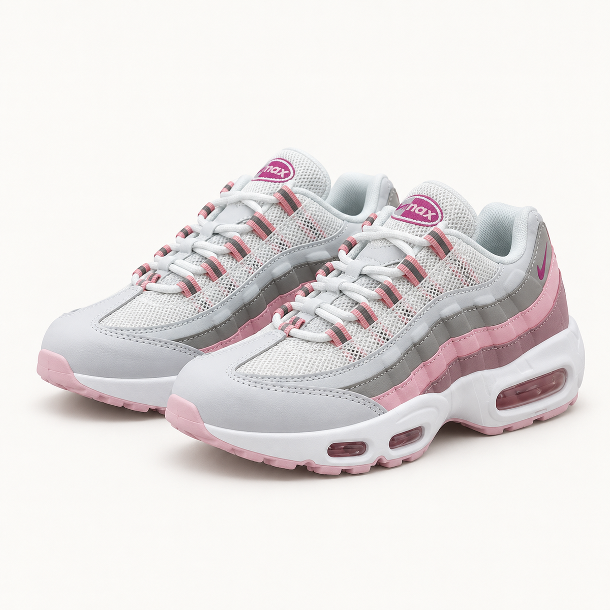 Nike Air Max 95 Kids - White / Pink — студиски пар