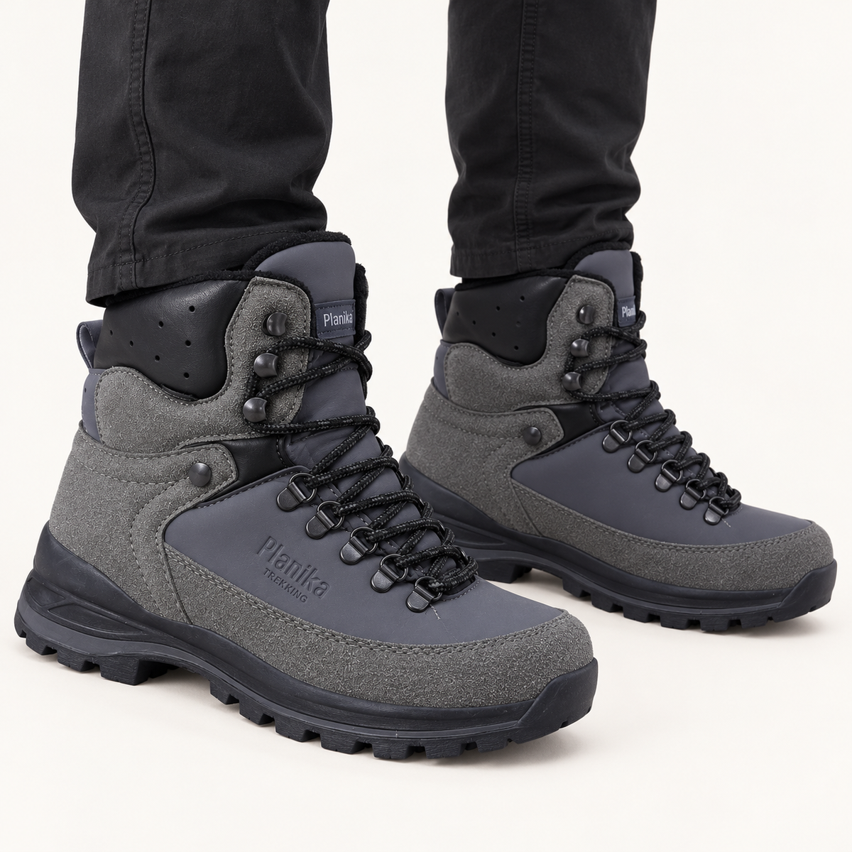 Planika Trekking Boots - Grey — изглед на нога