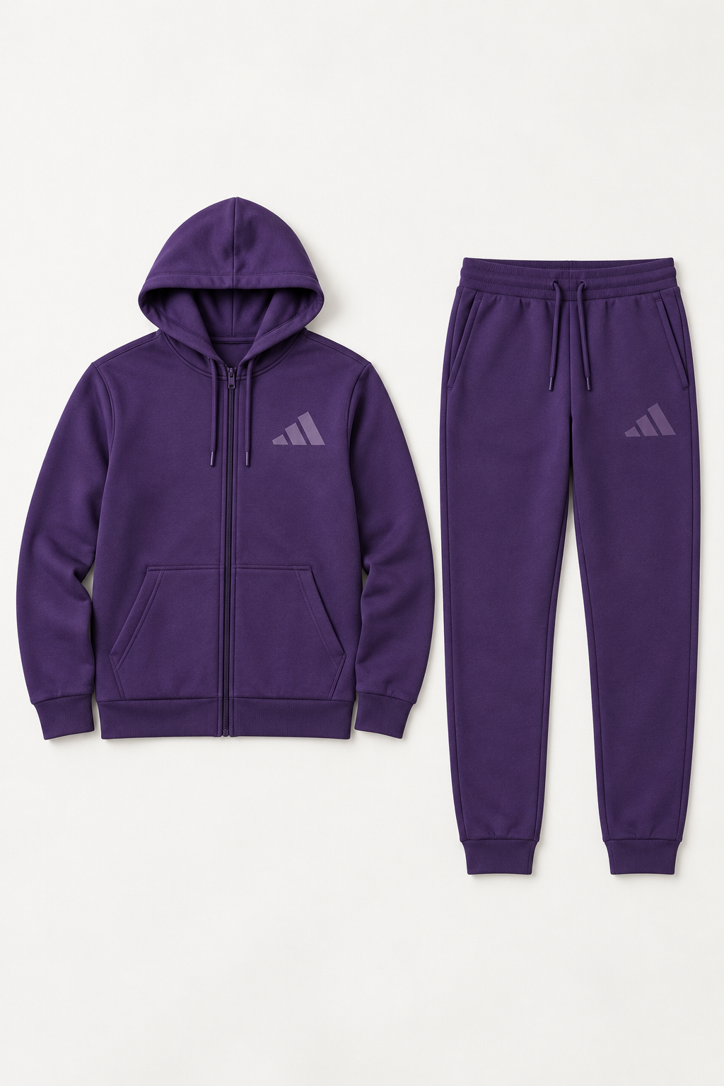 Adidas Logo Zip - Men Purple — студиски приказ на производот