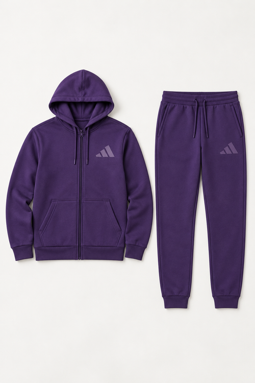 Adidas Logo Zip - Men Purple — студиски приказ на производот