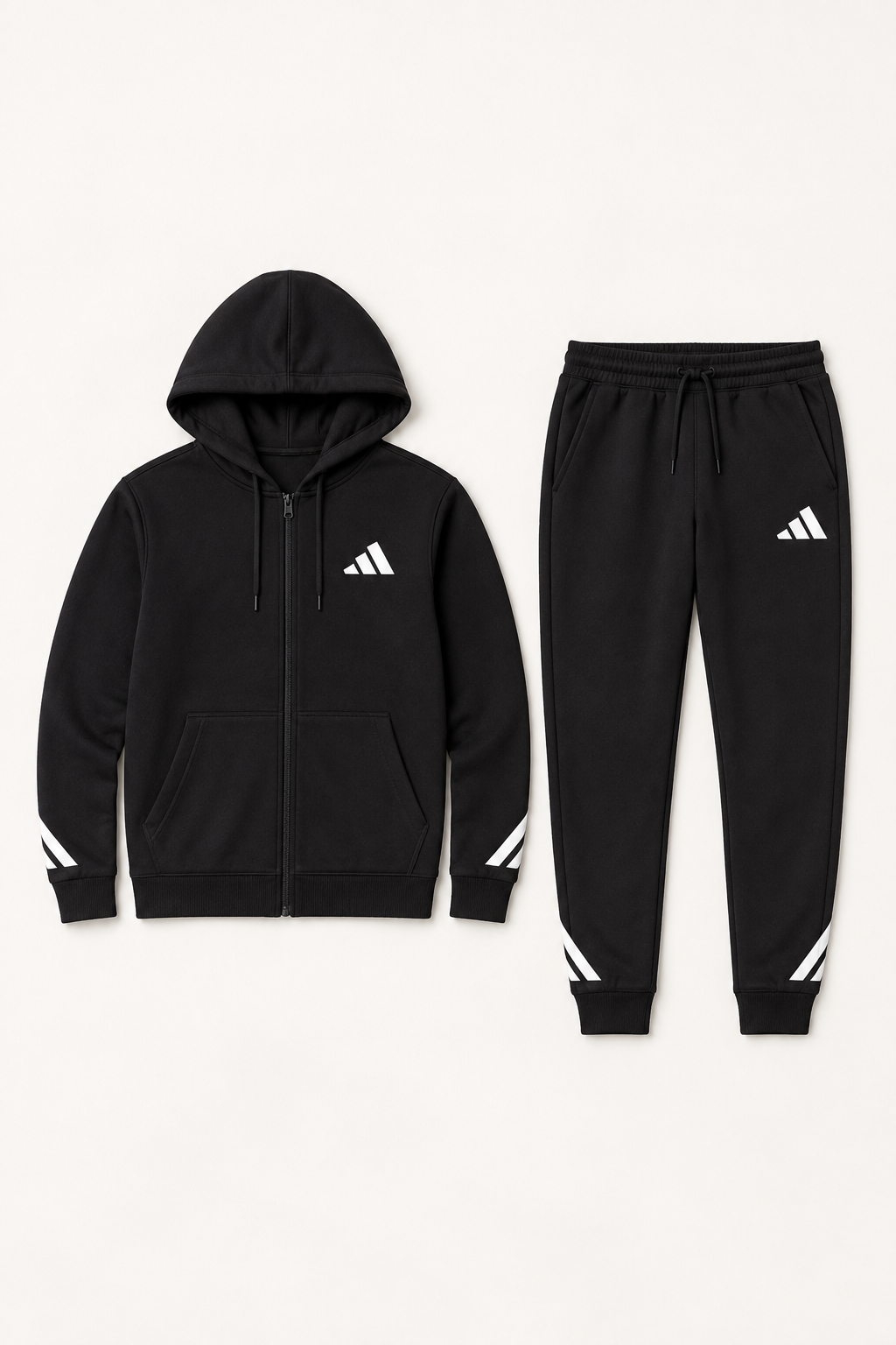 Adidas Accent Zip - Men Black/White — студиски приказ на производот