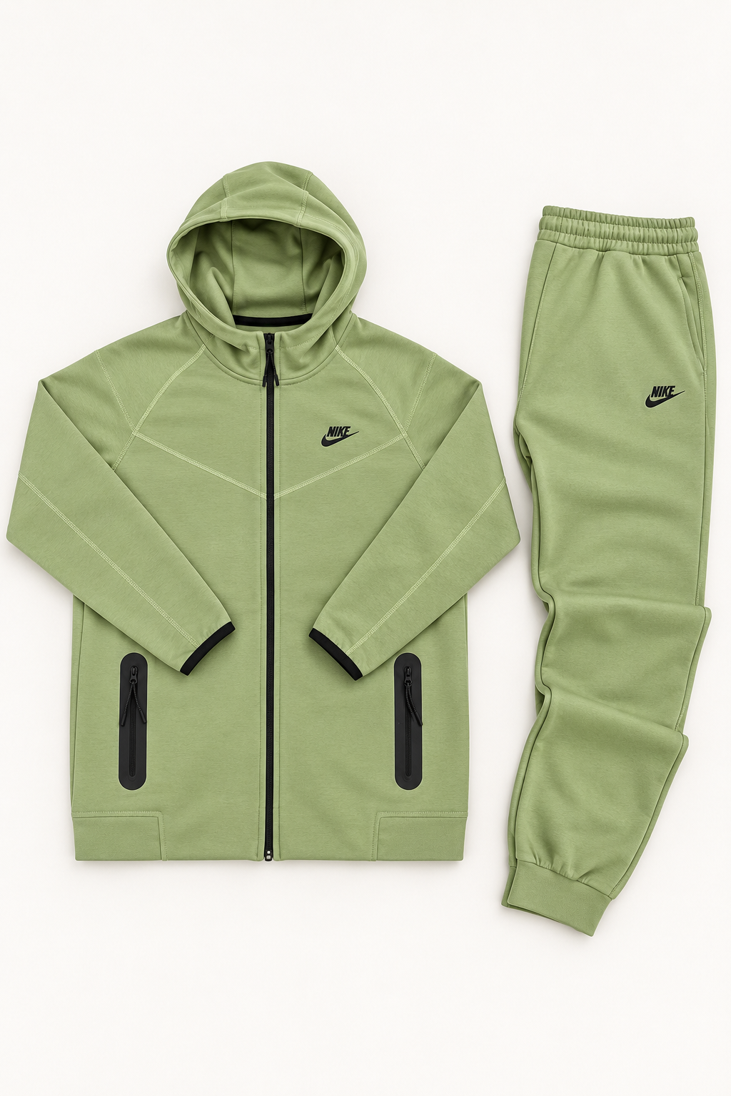 Nike Tech Fleece - Olive — студиски приказ на производот