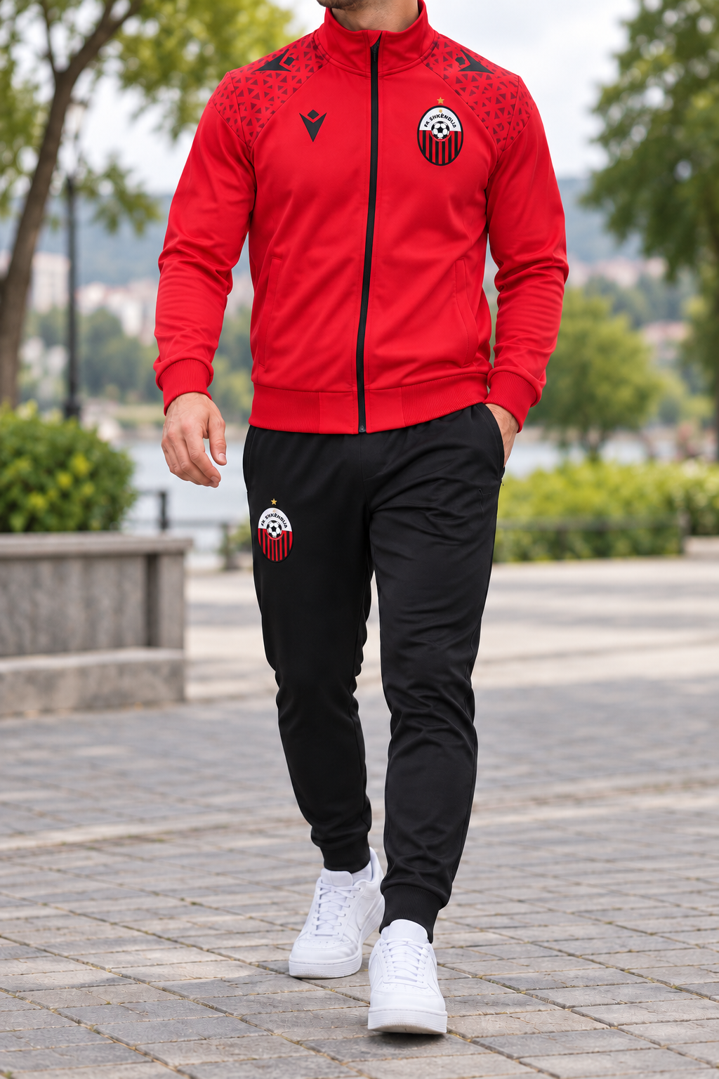 Шкендија Macron - Red/Black — изглед на модел на прошетка