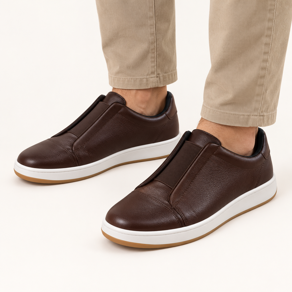 Urban Slip - Chocolate / White — на нозе